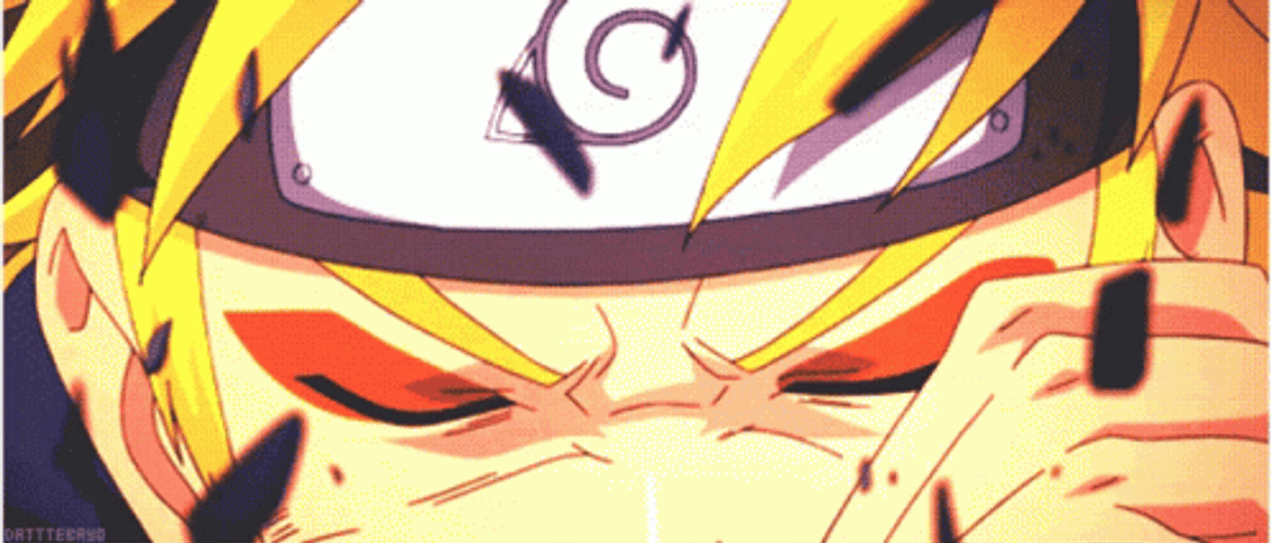 Naruto Fierce Eyes Blink Dark Background GIF