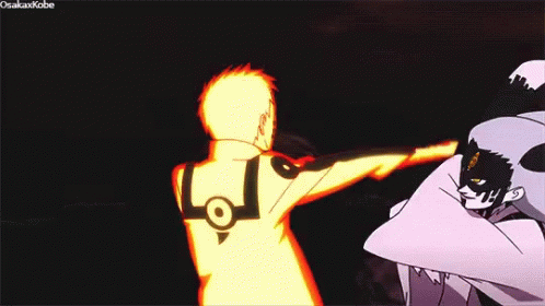 Naruto Fight Momoshiki Hand Combat GIF
