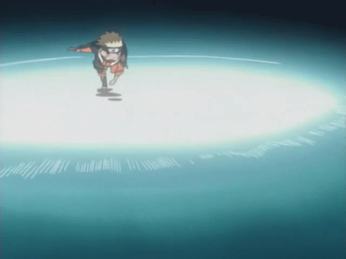 Naruto Fight Sasuke Above The Sea GIF