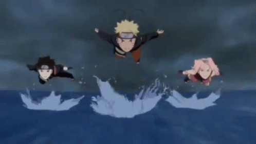 Naruto Fighting Together With His Friends GIF