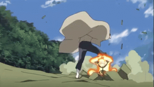 Naruto Versus Itachi Uchiha Fighting GIF