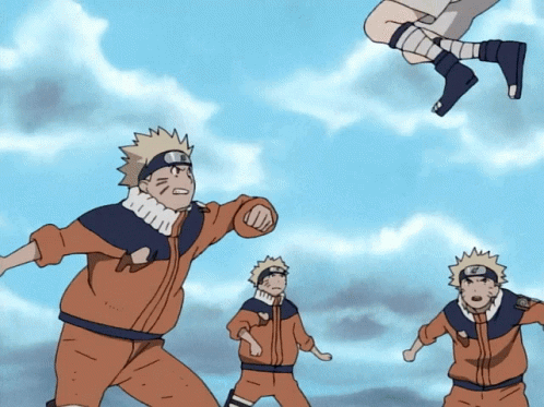 Naruto Summons Fighting Sasuke GIF