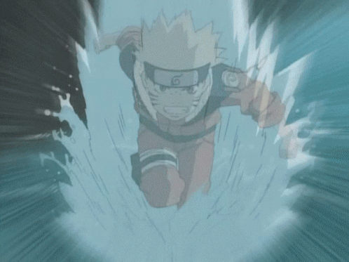 Naruto And Sasuke Fighting In Water GIF
