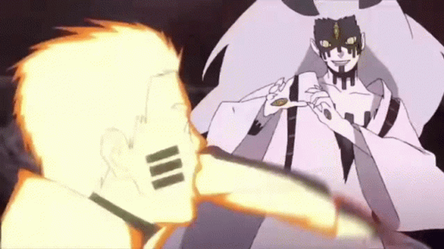 Naruto Fighting Momoshiki Ōtsutsuki GIF