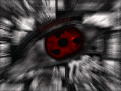 Naruto Flashing Red Eye Monotone Background GIF