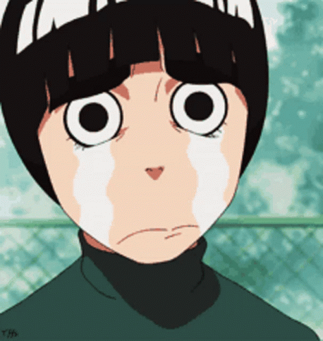 Naruto Funny Crying Rock Lee GIF