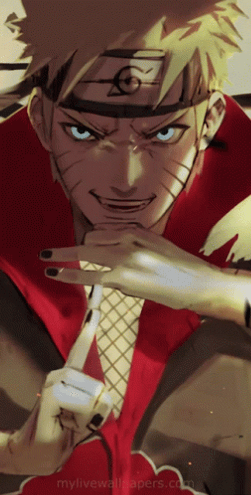 Naruto Hand Seal Piercing Eyes Burning Background GIF