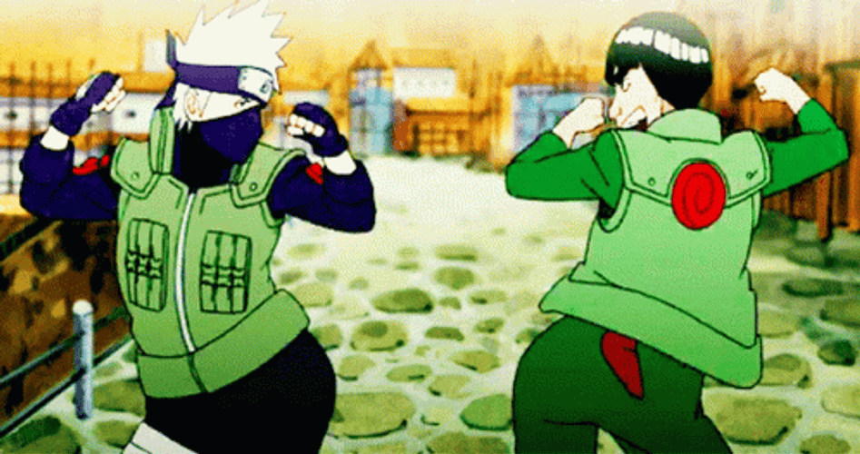 Naruto Kakashi Might Guy Dance GIF