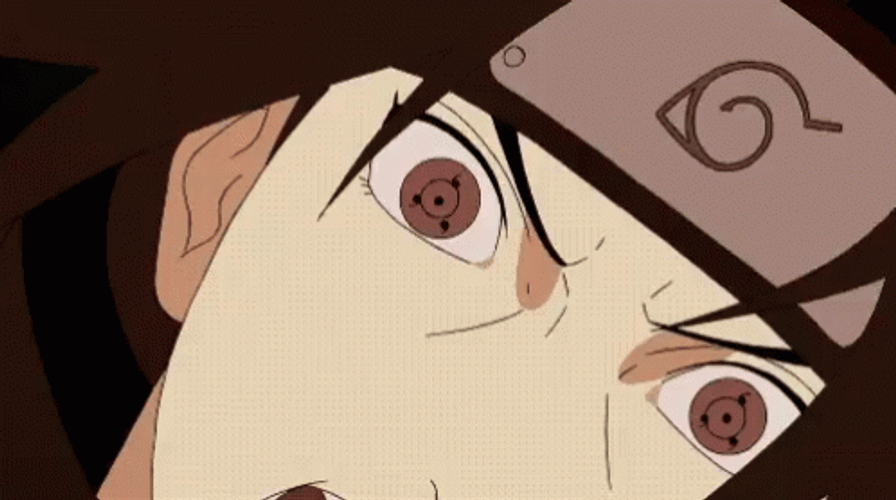 Naruto Mangekyou Sharingan Sad Sasuke Shisui Fell GIF