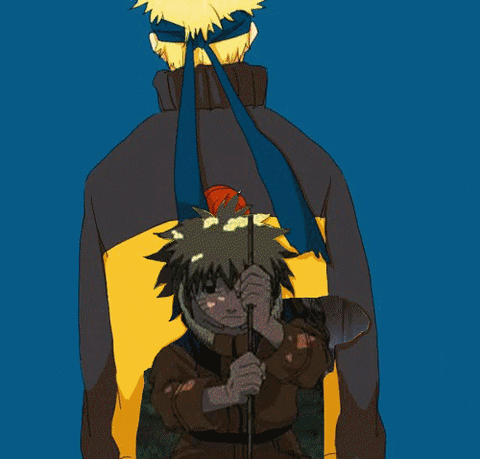 Naruto Mixed Shots Blue Background GIF