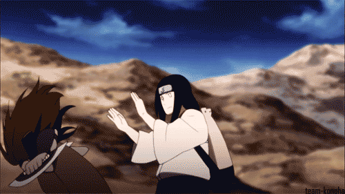 Naruto Neji Flying Kick GIF