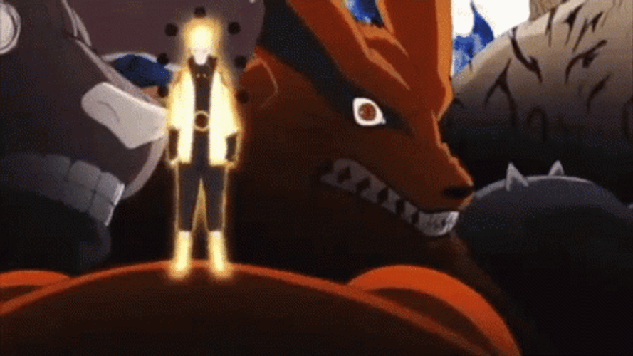 Naruto Nine Tails Chakra Dragon Background GIF