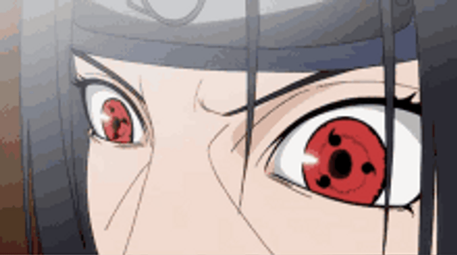 Naruto Powerful Mangekyou Sharingan Itachi Uchiha GIF