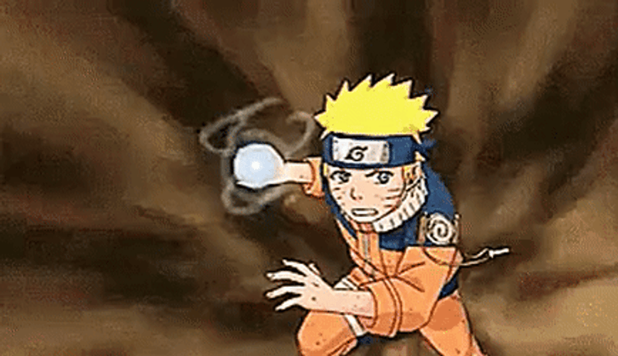 Naruto Rasengan Uses His Power To Fight GIF