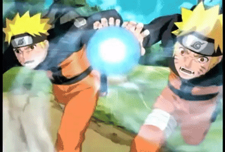 Naruto Rasengan Uzumaki Replication Combat GIF