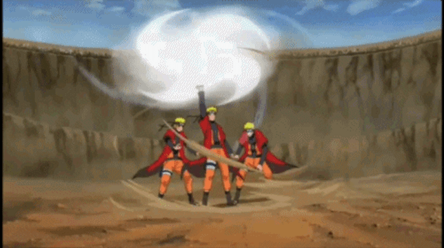 Naruto Rasengan Wind Release Spiraling Shuriken GIF