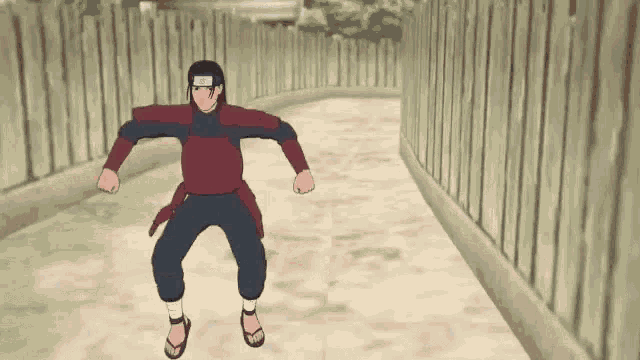 Naruto Run Hashirama Backwards Goofy Funny GIF