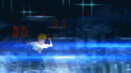 Naruto Running And Transform To Kurama Mode GIF