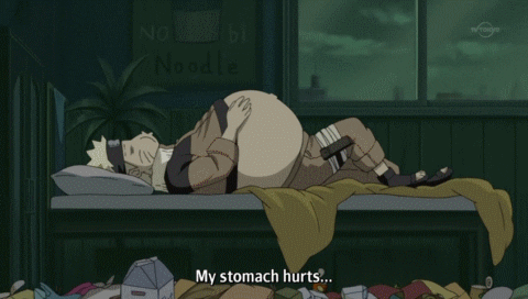 Naruto's Stomach Hurts Bubble Guts GIF