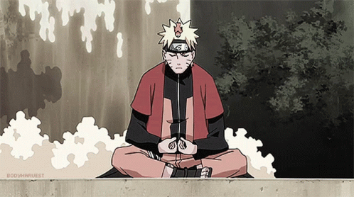 Naruto Sage Mode Focused Training GIF