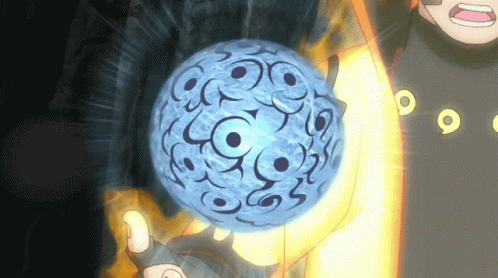 Naruto Sage Mode Holding Rasengan GIF