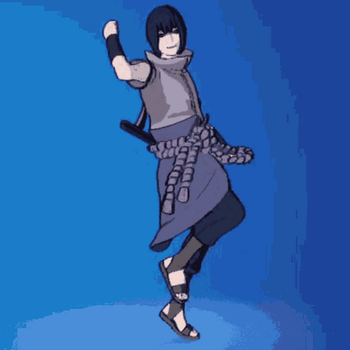 Naruto Sasuke Fortnite Dance GIF