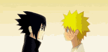 Naruto Sasuke Hold Fingers Crossing GIF