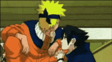 Naruto Sasuke Intense Eye To Eye Contact GIF