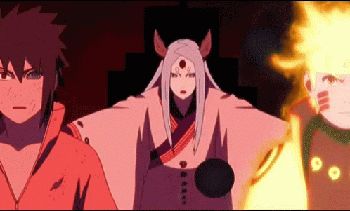 Naruto Sasuke Kaguya Doubful Look GIF