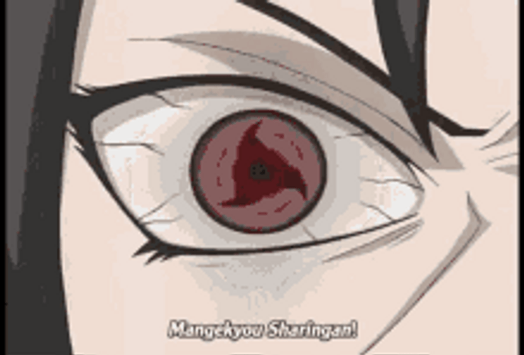 Naruto Sasuke Uchiha Mangekyou Sharingan Powerful Eyes GIF