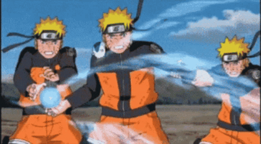 Naruto Shippuden Clone Making Rasengan GIF | GIFDB.com