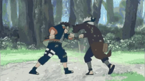 Naruto Shippuden Fight Kakashi Versus Obito GIF