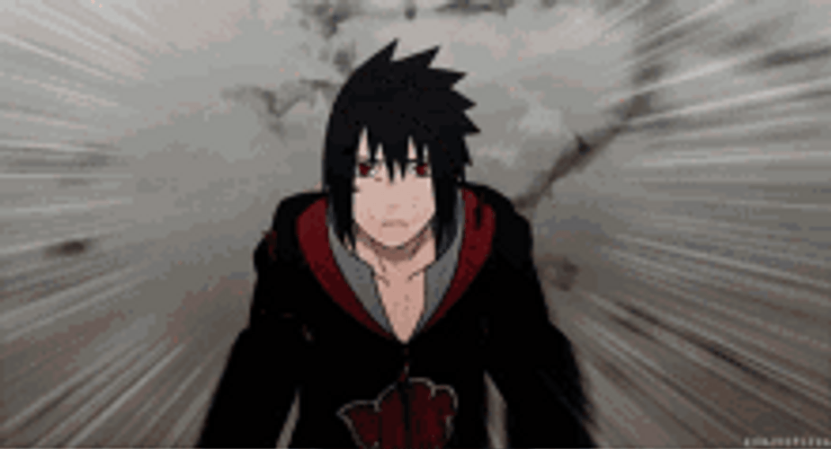 Naruto Shippuden High-powered Mangekyou Sharingan Sasuke Uchiha GIF