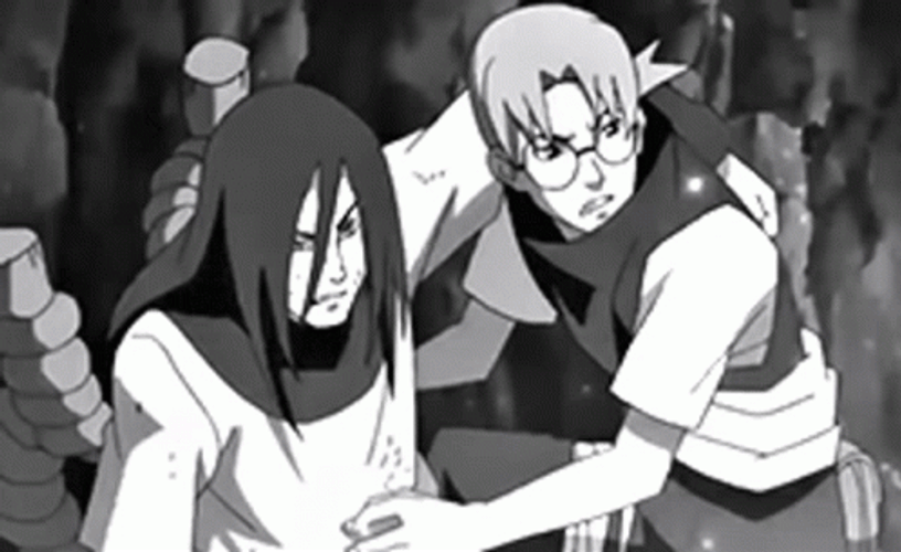 Naruto Shippuden Kabuto Helping Wounded Orochimaru GIF