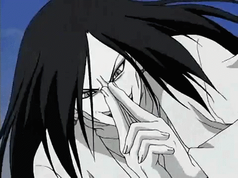 Naruto Shippuden Orochimaru Casting Hidden Snake Hands GIF