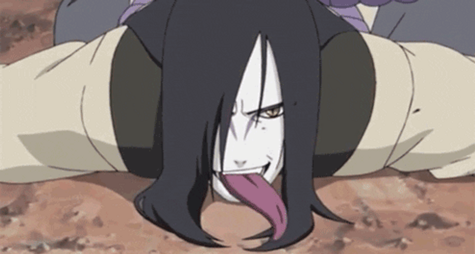 Naruto Shippuden Orochimaru Snake Tongue Out GIF