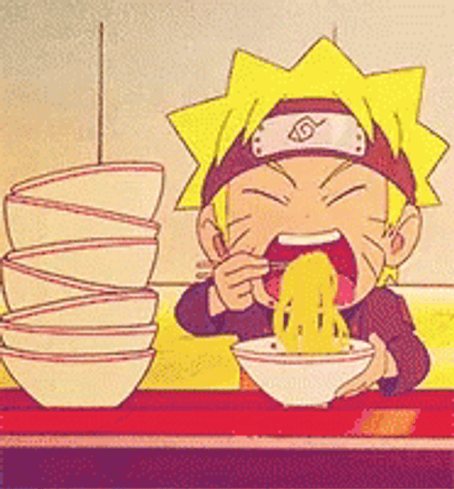 Naruto Smile Eating Ramen Anime GIF 