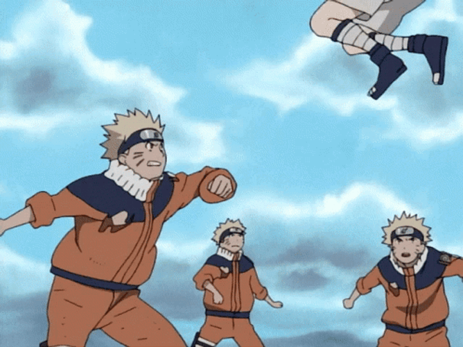 Naruto Summons Fighting Sasuke GIF