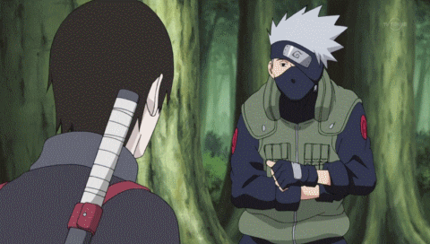 Naruto Uchiha Laughing Forest Background GIF