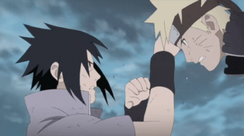 sasuke and naruto fighting gif