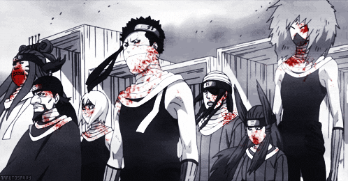 Naruto Zabuza Momochi Gray Scale Background GIF