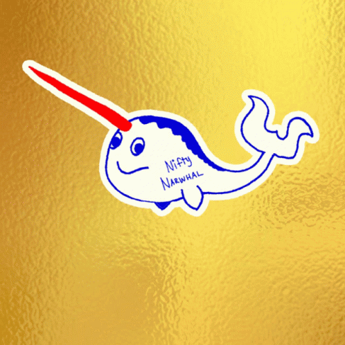 Narwhal With Red Horn GIF
