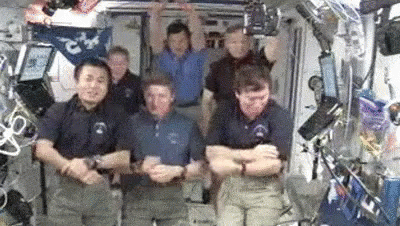 Nasa Astronauts Assemble In International Space Station GIF