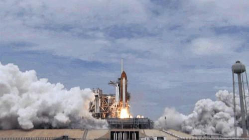 Nasa Deploying Rocket Distant View GIF