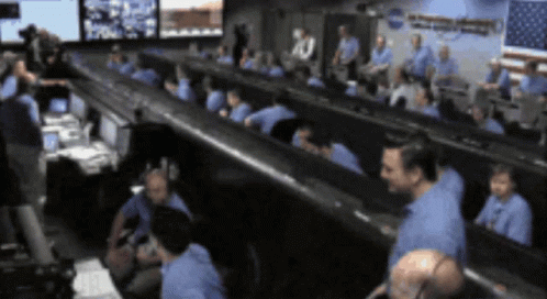 Nasa Employees Rejoicing Mars Touchdown GIF