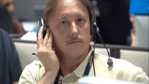 Nasa Mission Control Officer Listening GIF