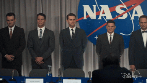 Nasa Press Conference Men Wearing Suits GIF