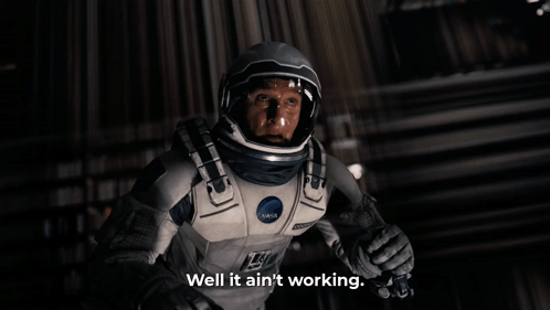 NASA Space Suit Man Saying It Ain't Working GIF