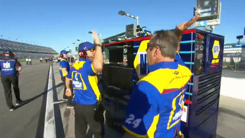 Nascar Car Racing Chase Elliott High Five GIF