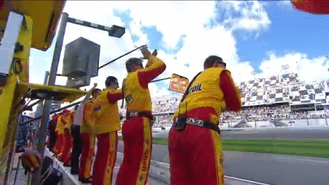 Nascar Car Racing Excited Joey Logano GIF